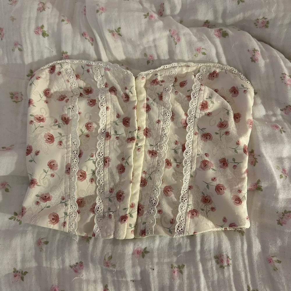 Alter’d State Floral Lace Bustier Top